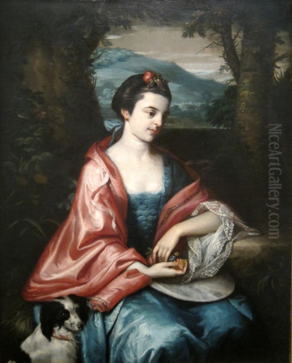 Ann Allen, Later Mrs. John Penn Oil Painting by Benjamin West