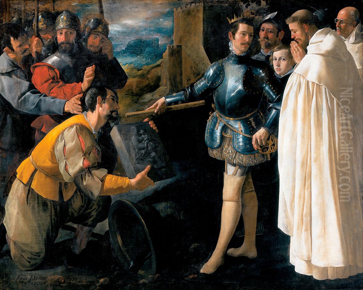 Saint Peter Nolasco Recovering the Image of the Virgin Oil Painting by Francisco De Zurbaran