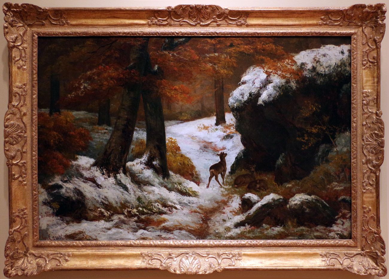 The Forest in Winter Oil Painting by Gustave Courbet