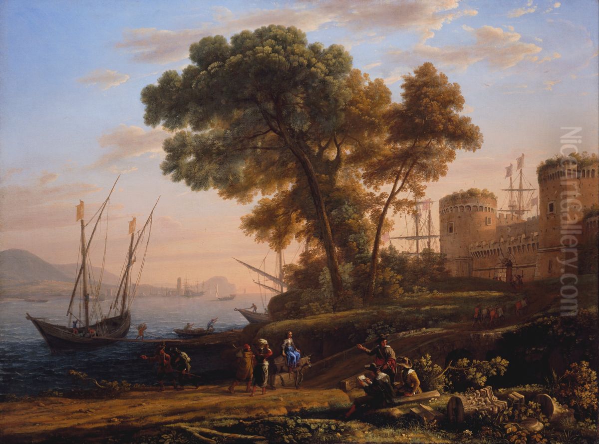 An Artist Studying from Nature Oil Painting by Claude Lorrain (Claude Gellee)