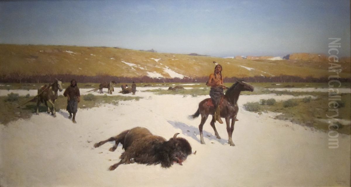 The Last of the Herd Oil Painting by Henry Farny