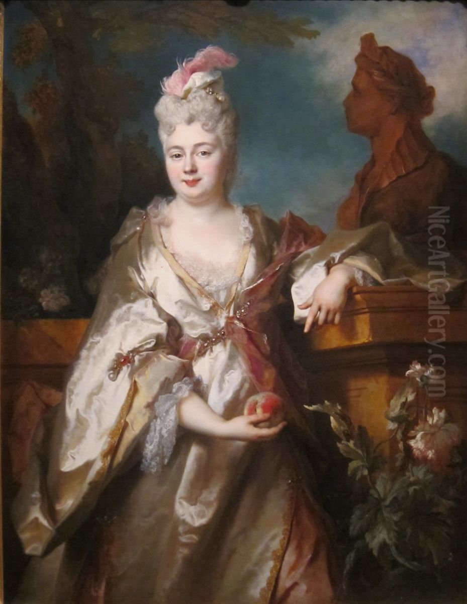 (Jeanne-Cecile le Guay), painting by Nicolas Largilliere, 1713, Cincinnati Art Museum Oil Painting by Nicolas de Largilliere