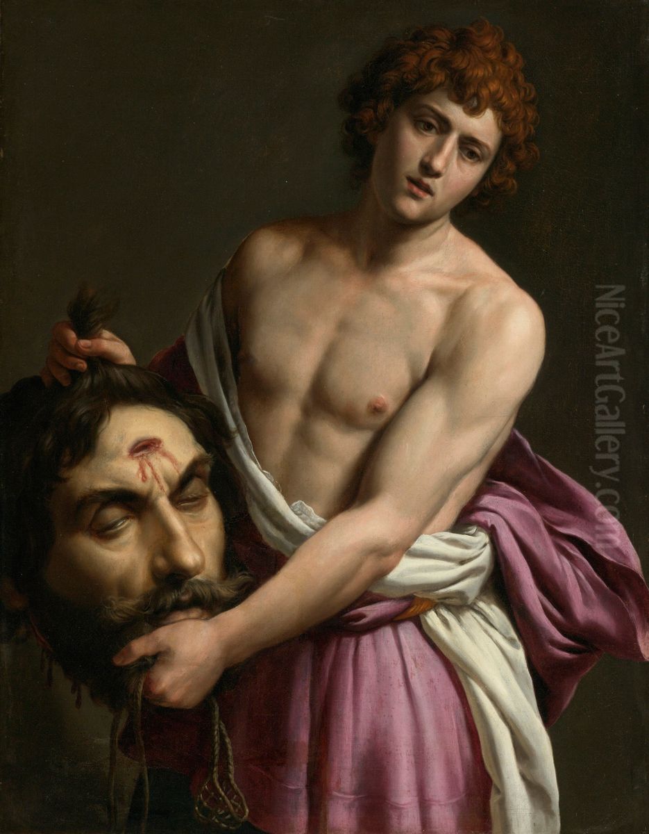 Davidwith the Head ofGoliath Oil Painting by Alessandro Turchi