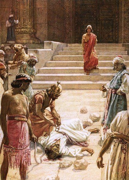 Murder of Zechariah Oil Painting by William Brassey Hole