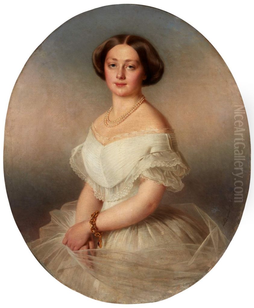 Portrait of a Woman Oil Painting by Richard Lauchert