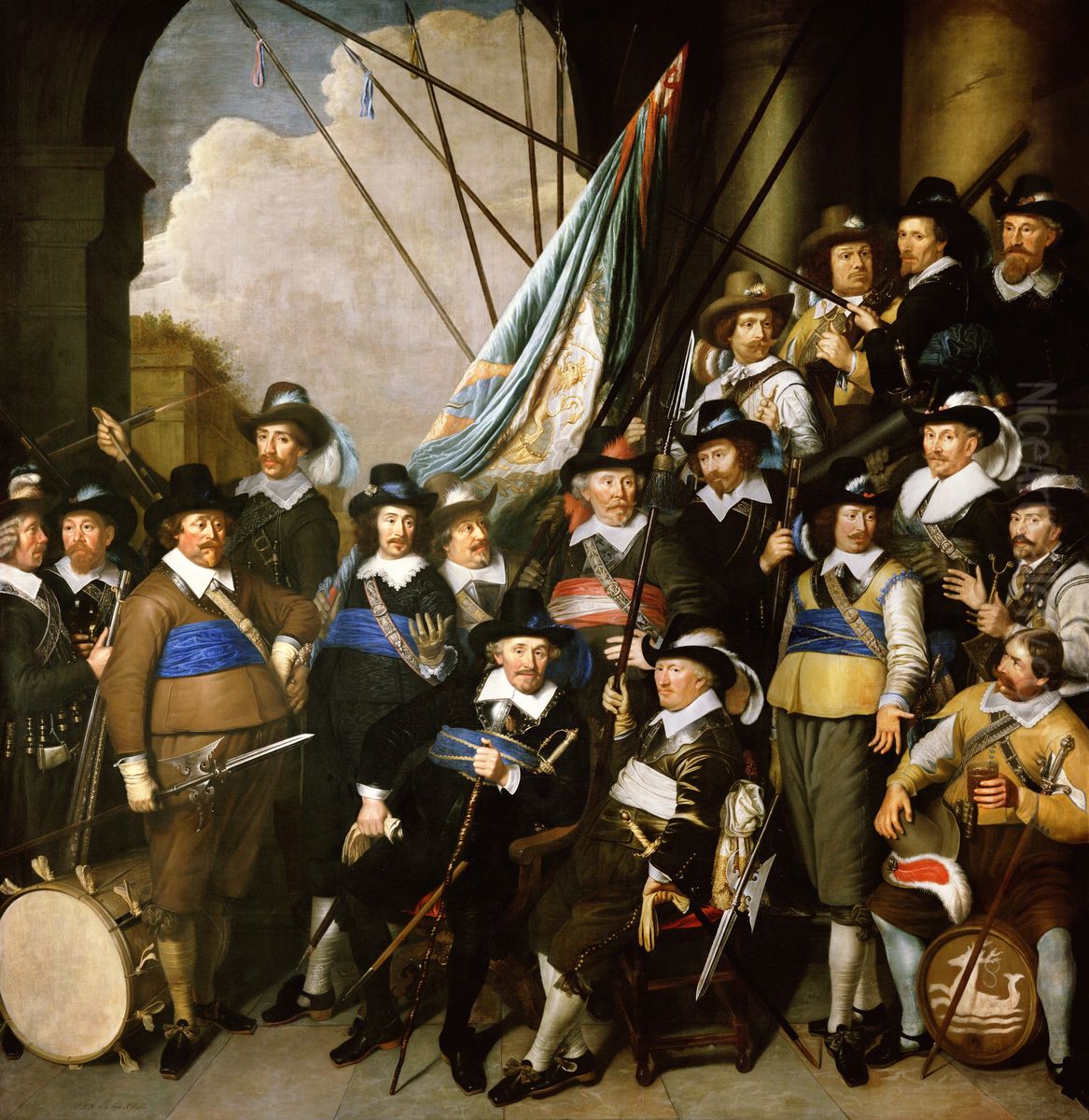 The company of captain Seyne Coninck, 1649 Oil Painting by Jan Albertsz Rotius