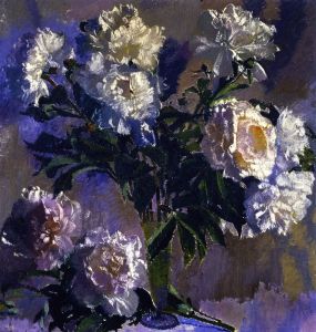 White peonies
