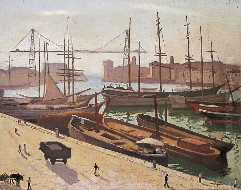 Le port de Marseille, France Oil Painting by Albert Marquet