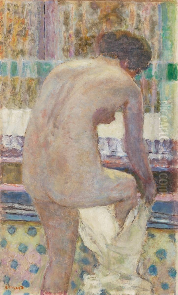 Nu S'habillant Oil Painting by Pierre Bonnard