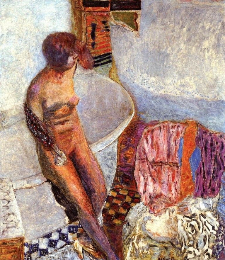 Naked in the bathtub Oil Painting by Pierre Bonnard