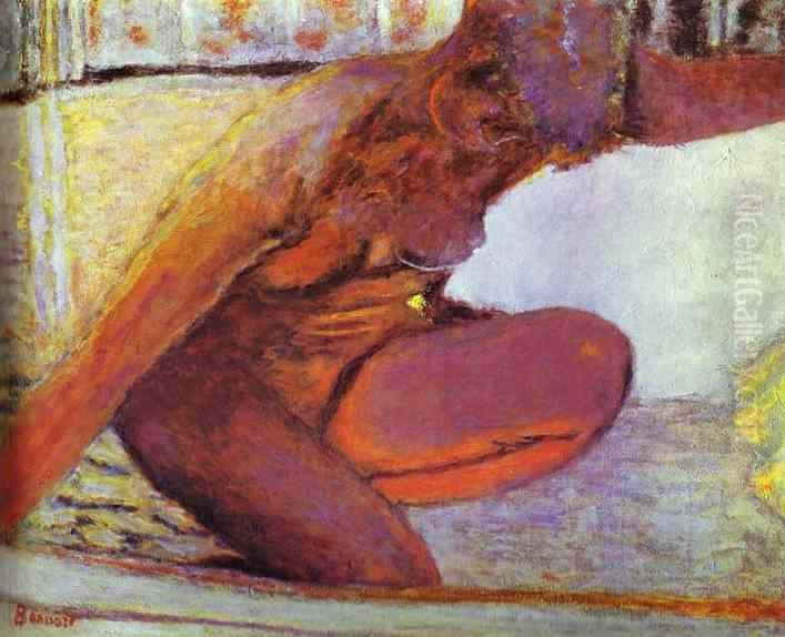 Nu accroupi dans la baignoire Oil Painting by Pierre Bonnard
