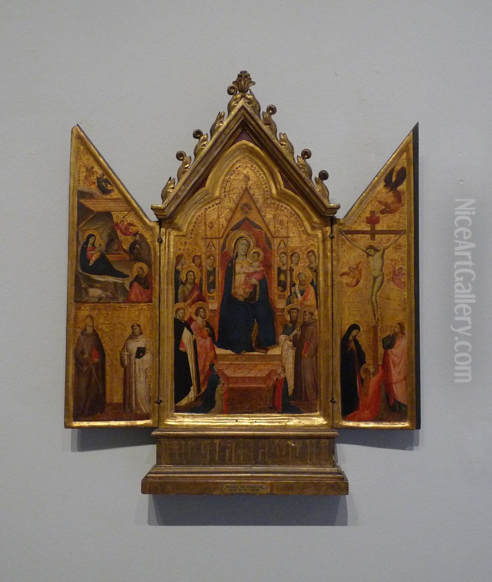 Triptych Oil Painting by Taddeo Gaddi