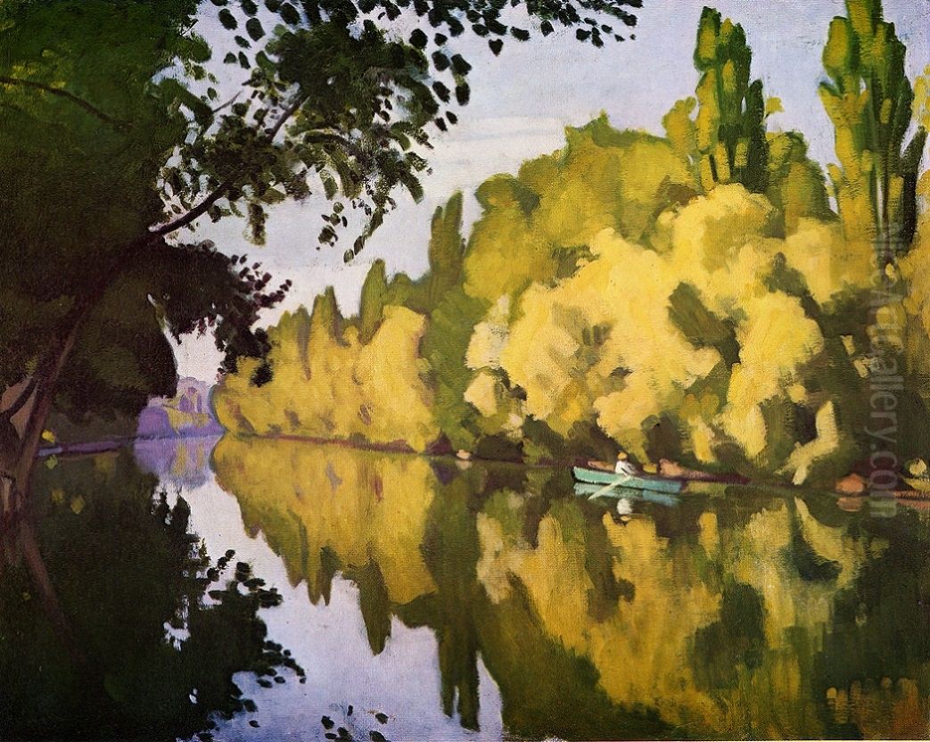 La Varenne Saint-Hilaire, la barque Oil Painting by Albert Marquet