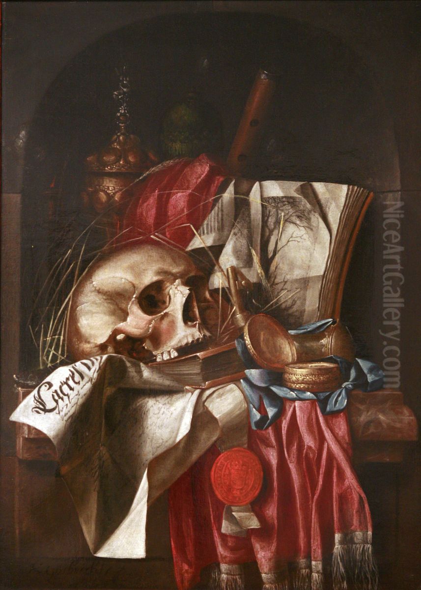 Vanity Oil Painting by Cornelis Norbertus Gijsbrechts