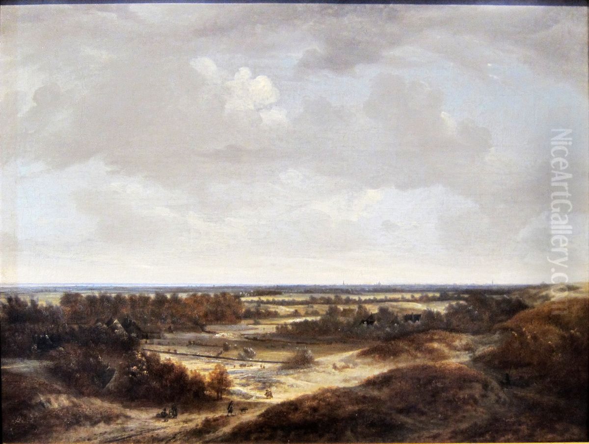 Paysage de dunes Oil Painting by Jan Vermeer van Haarlem the Elder