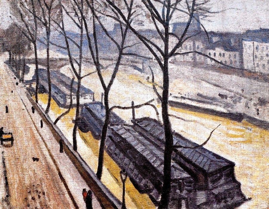 Paris en hiver, Quai Bourbon Oil Painting by Albert Marquet