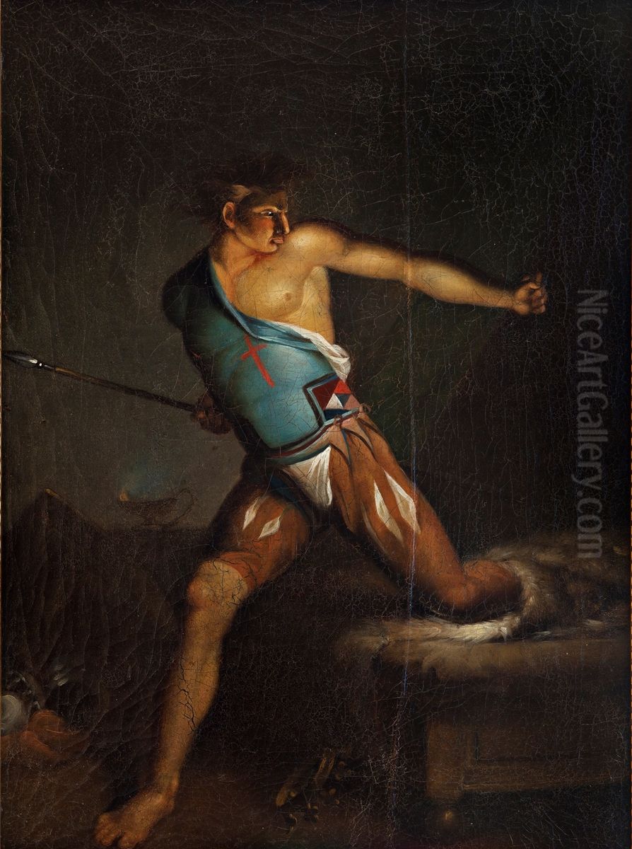 Richard III terrified by nightmarish visions. Shakespeare, Act 5, Scene 9, Oil Painting by Nicolai Abildgaard