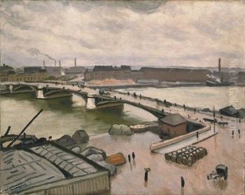 Rouen, quay of Paris Oil Painting by Albert Marquet