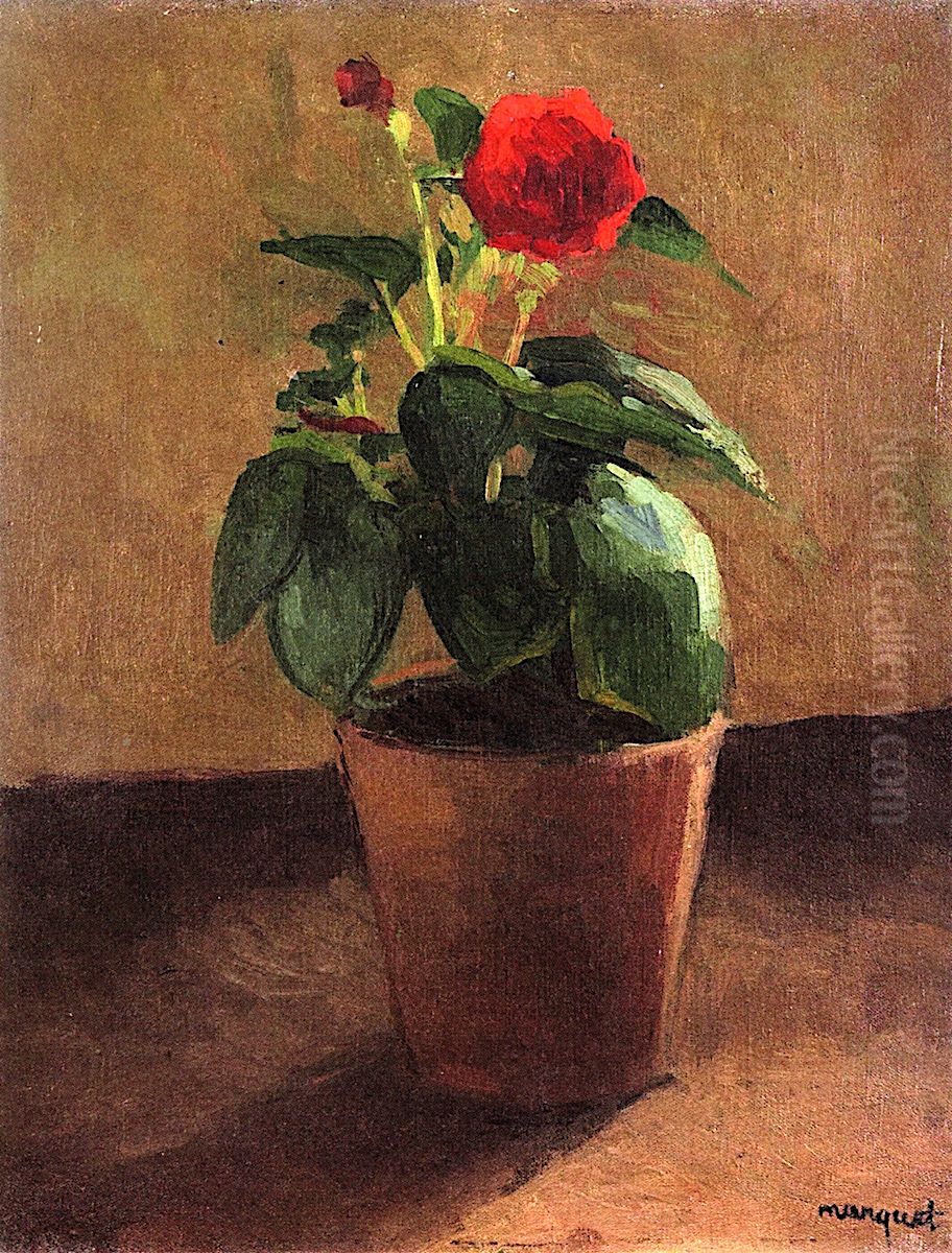 Pot of Flowers Oil Painting by Albert Marquet
