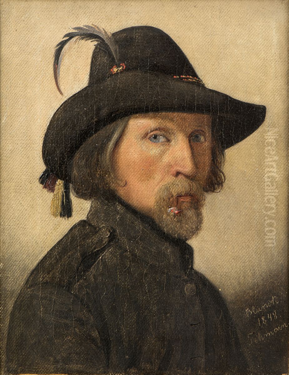 Self-Portrait as Legionnaire Oil Painting by Ditlev Blunck