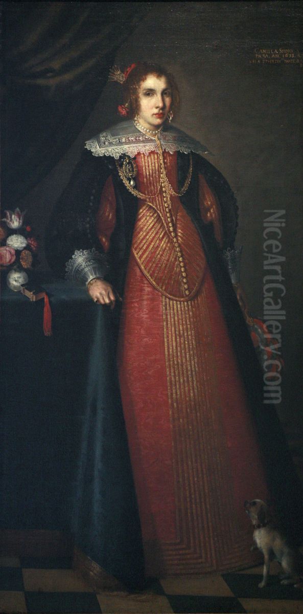 Portrait de Camilla Spinola Balbi Oil Painting by Carlo Ceresa
