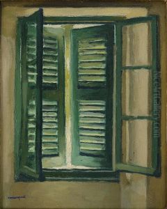 Green Louver Shutter