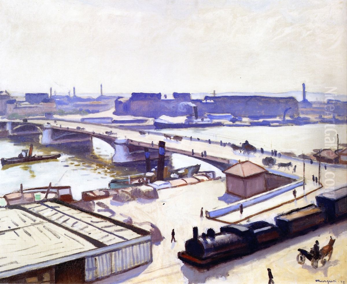 The quai de Paris in Rouen Oil Painting by Albert Marquet