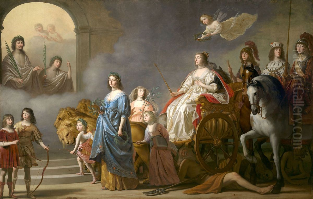 The Triumph of the Winter Queen: Allegory of the Just Oil Painting by Gerard van Honthorst
