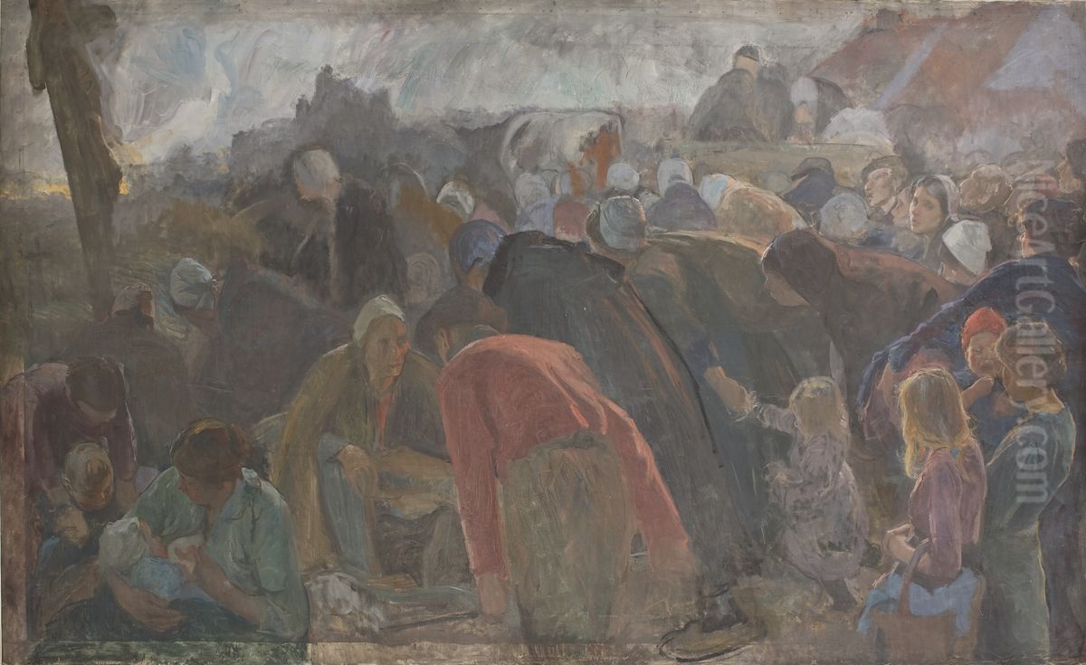 The Flight from Antwerp Oil Painting by Henry Luyten