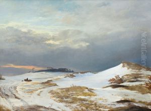 Vinterlandskab i nordsjaellandsk karakter