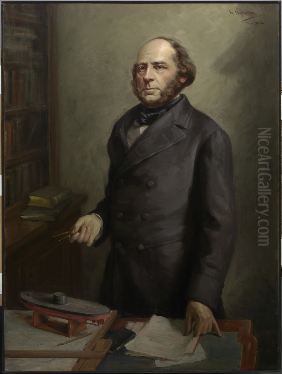 John Ericsson Oil Painting by Arvid Nyholm