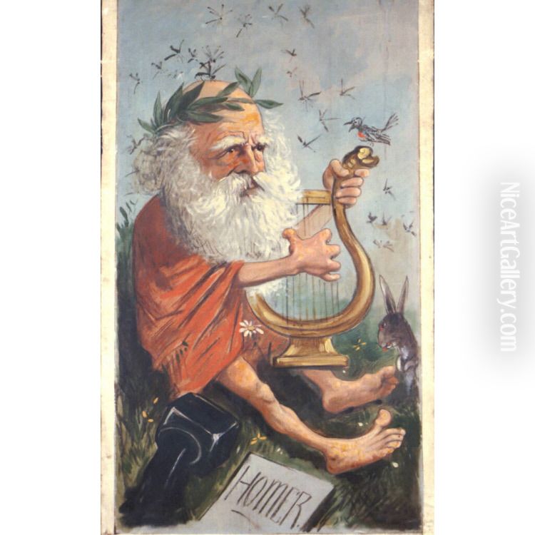 William Cullen Bryant Oil Painting by Thomas Nast