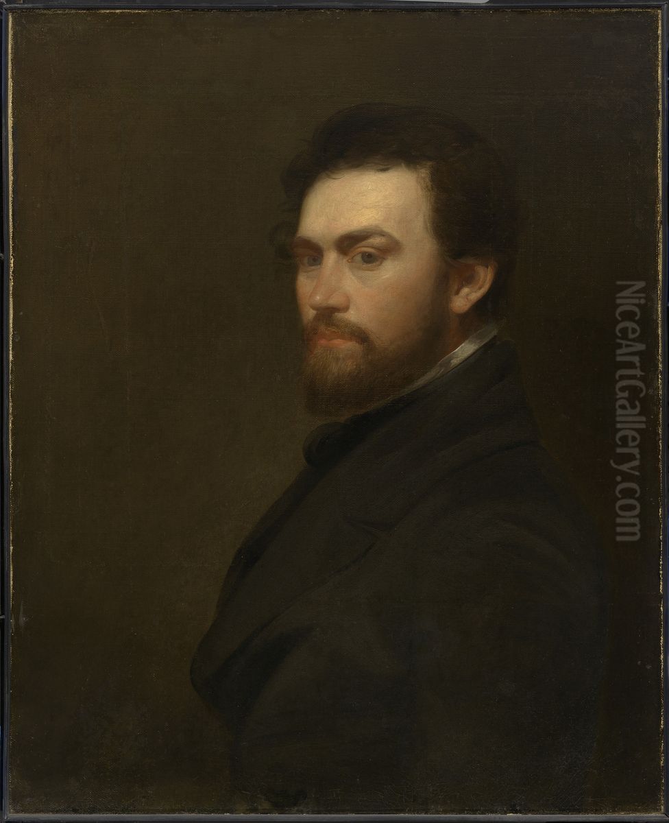 George Fuller Self-Portrait Oil Painting by George Fuller
