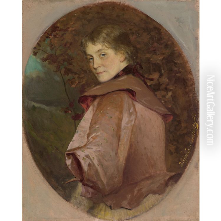 Mary Henderson Oil Painting by Jean-Joseph Benjamin-Constant