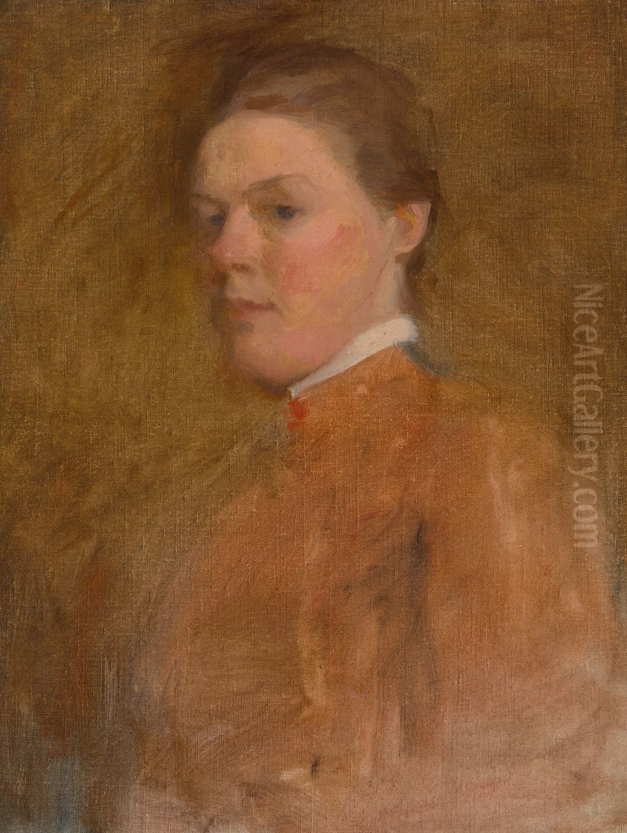 Cecilia Beaux Self-Portrait Oil Painting by Cecilia Beaux