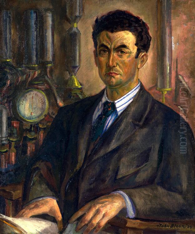Edgar Varese Oil Painting by John Sloan
