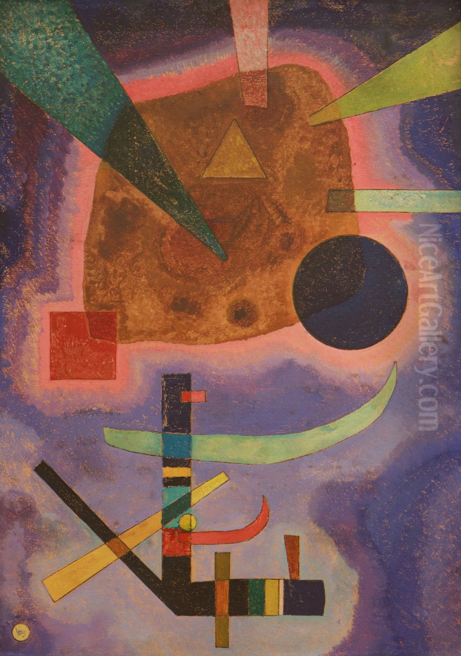 Drei Elemente Oil Painting by Wassily Kandinsky