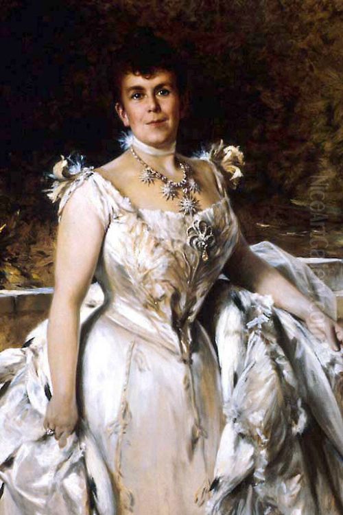 Mildred Hazen Dewey Oil Painting by Theobald Chartran