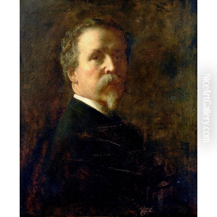 Eastman Johnson Self-Portrait Oil Painting by Eastman Johnson