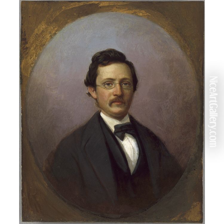 George Linen Self-portrait Oil Painting by George Linen