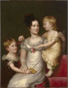 Sarah Weston Seaton with her Children Augustine and Julia