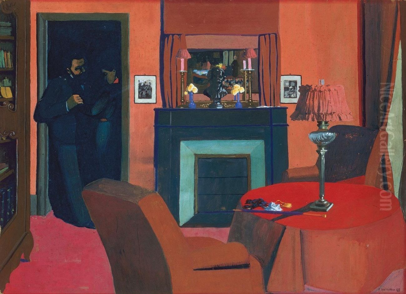 La Chambre rouge Oil Painting by Felix Vallotton