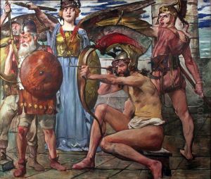 Odysseus in the battle with the suitors