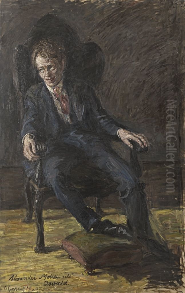 Moissi als Oswald Oil Painting by Benno Berneis