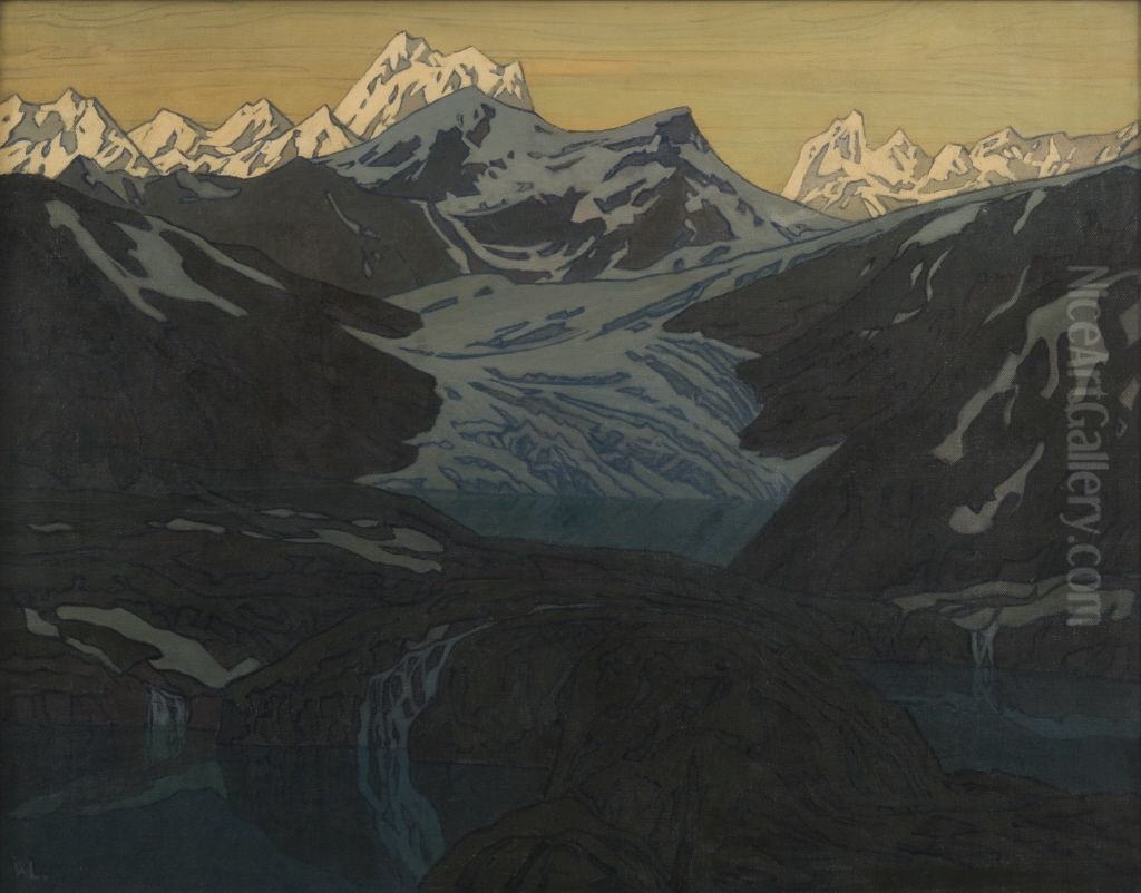 Herbst. Norwegisches Hochgebirge Oil Painting by Walter Leistikow