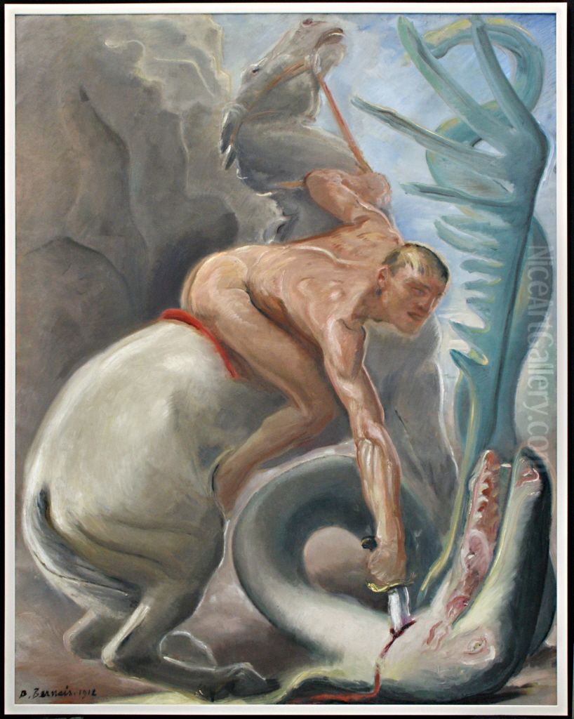 Der heilige Georg Oil Painting by Benno Berneis