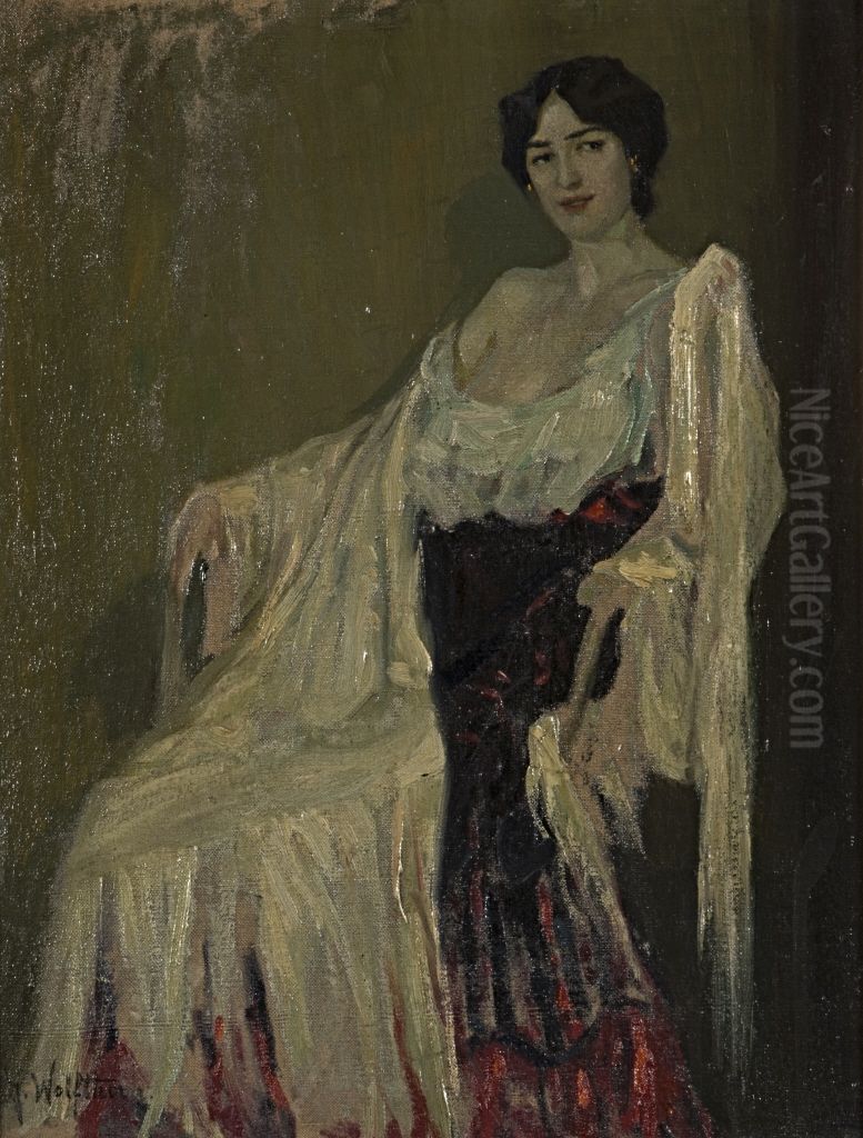 Tanzerin Oil Painting by Julie Wolfthorn