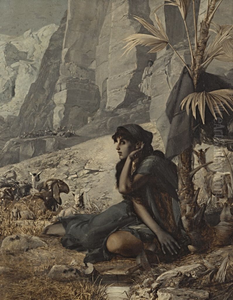 Agyptische Ziegenhirtin Oil Painting by Wilhelm Gentz