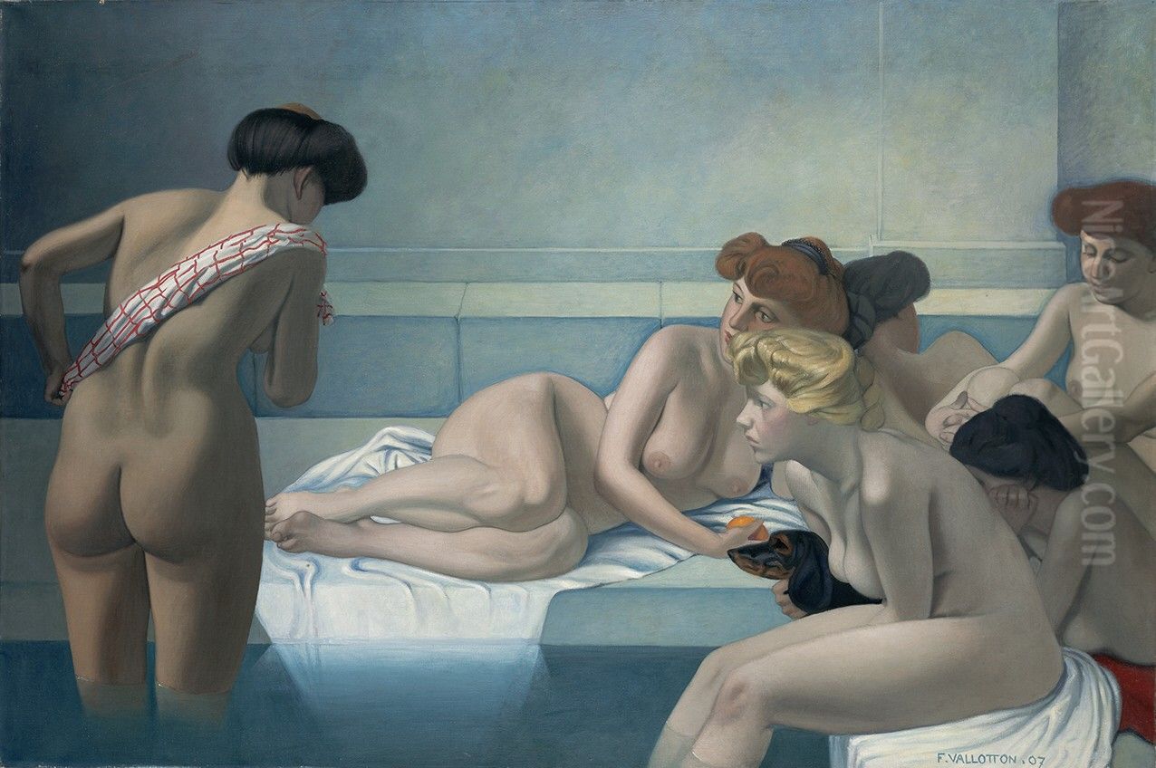 Le Bain turc Oil Painting by Felix Vallotton