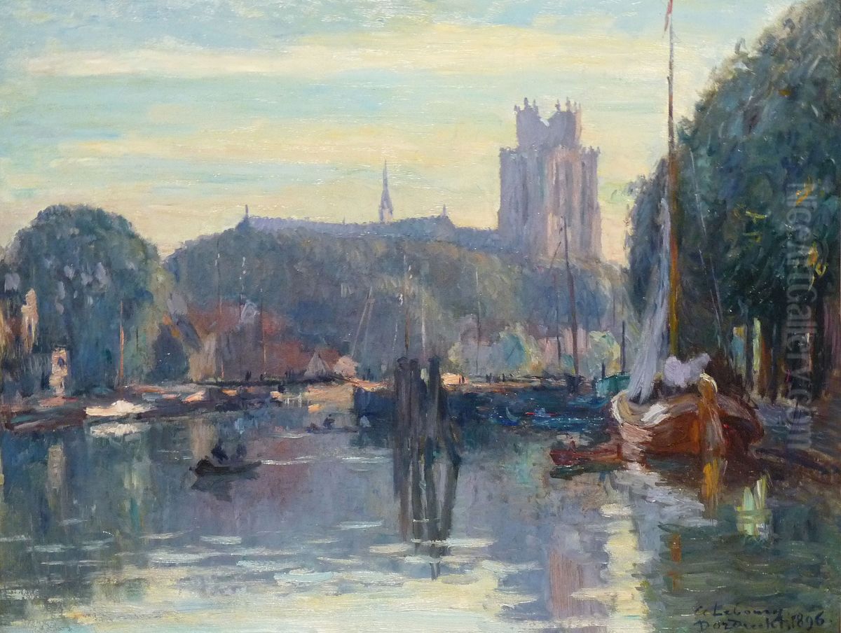 The Cathedral of Dordrecht Oil Painting by Albert Lebourg